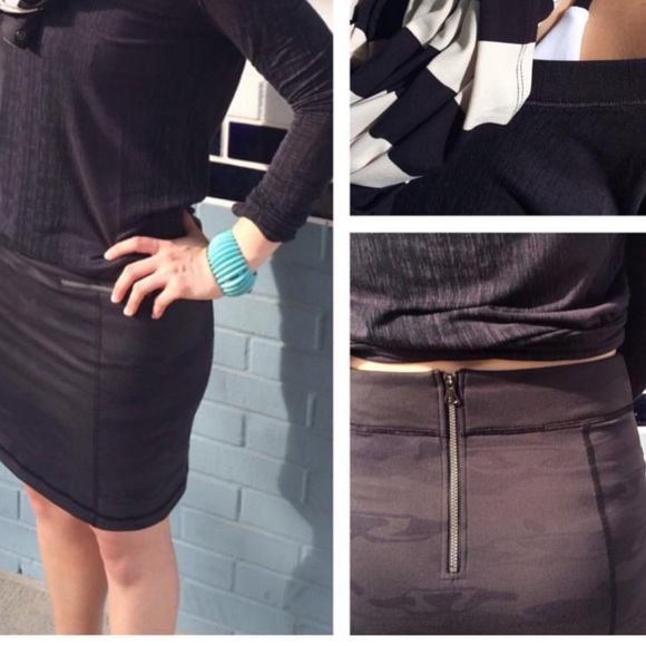 lululemon 4/6 rocket skirt savasana black camo - Picture 3 of 8